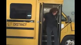 Gorgeous gets down sucking schlong and fucks hard with a bus driver