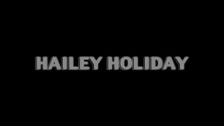 Hot babe Hailey Holiday Pleasures A Huge Black Penis